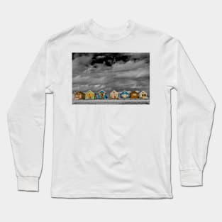 Hengistbury Head Beach Huts Bournemouth Dorset UK Long Sleeve T-Shirt